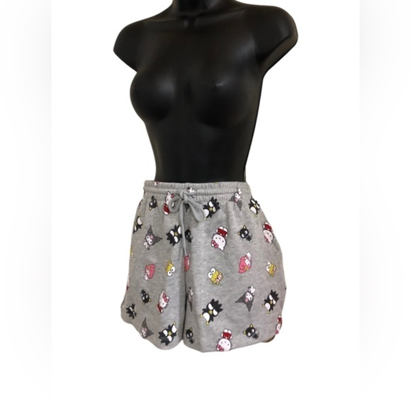 Hello Kitty & friends gray drawstring waist graphic print shorts size large new - Picture 11 of 14